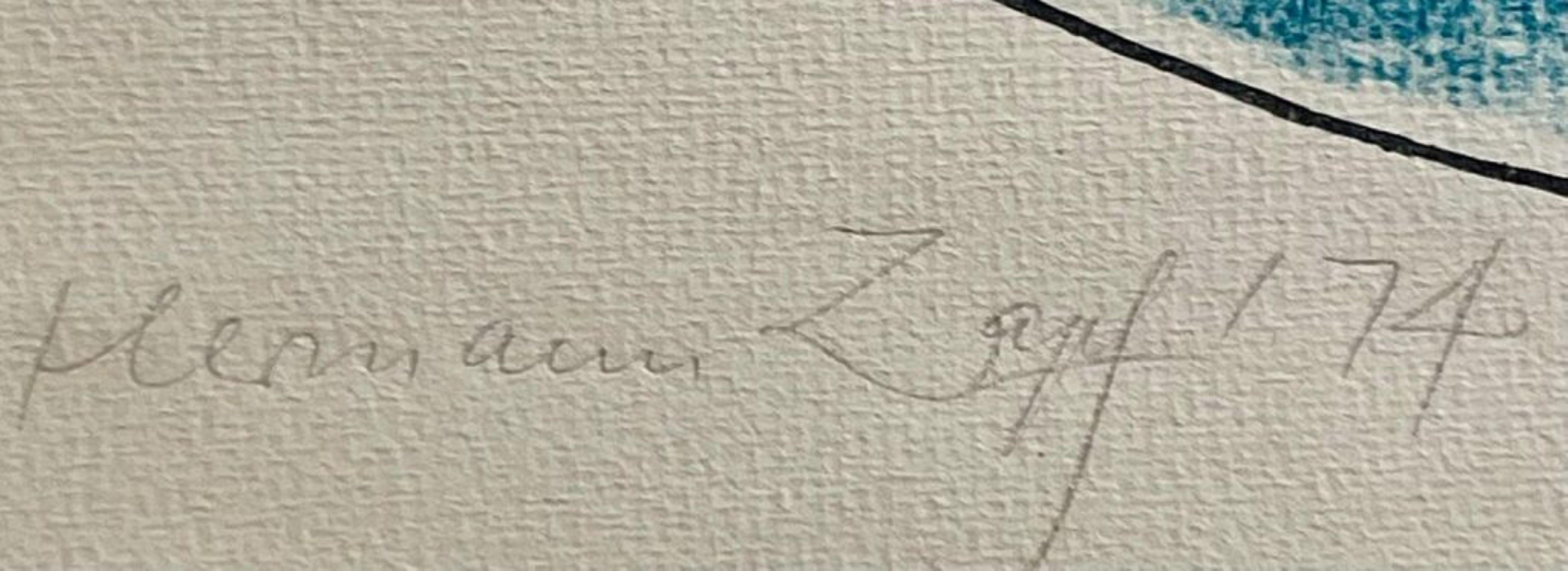 Seltener signierter Druck aus den 1970er Jahren mit Zitat von J. Robert Oppenheimer: Künstler und Wissenschaftler (Zeitgenössisch), Print, von Hermann Zapf