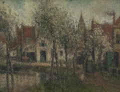 Hermanus Antonius van Daalhoff (1867-1953) -Huile, Boerderij