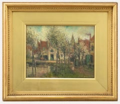 Antique Hermanus Antonius van Daalhoff (1867-1953) -Oil, Boerderij