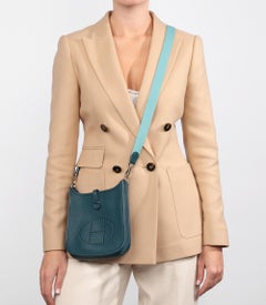 Hermè Vert Bosphore Clemence Leather Evelyne TPM