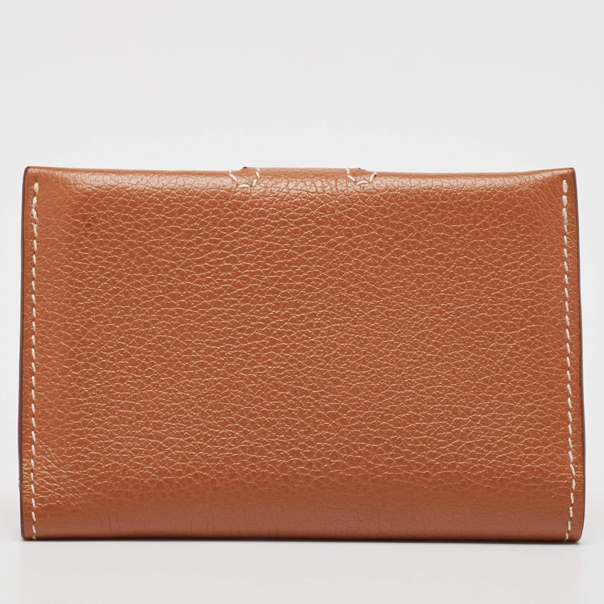 Brown Hermès Gold Evercolor Leather R.M.S Card Holder
