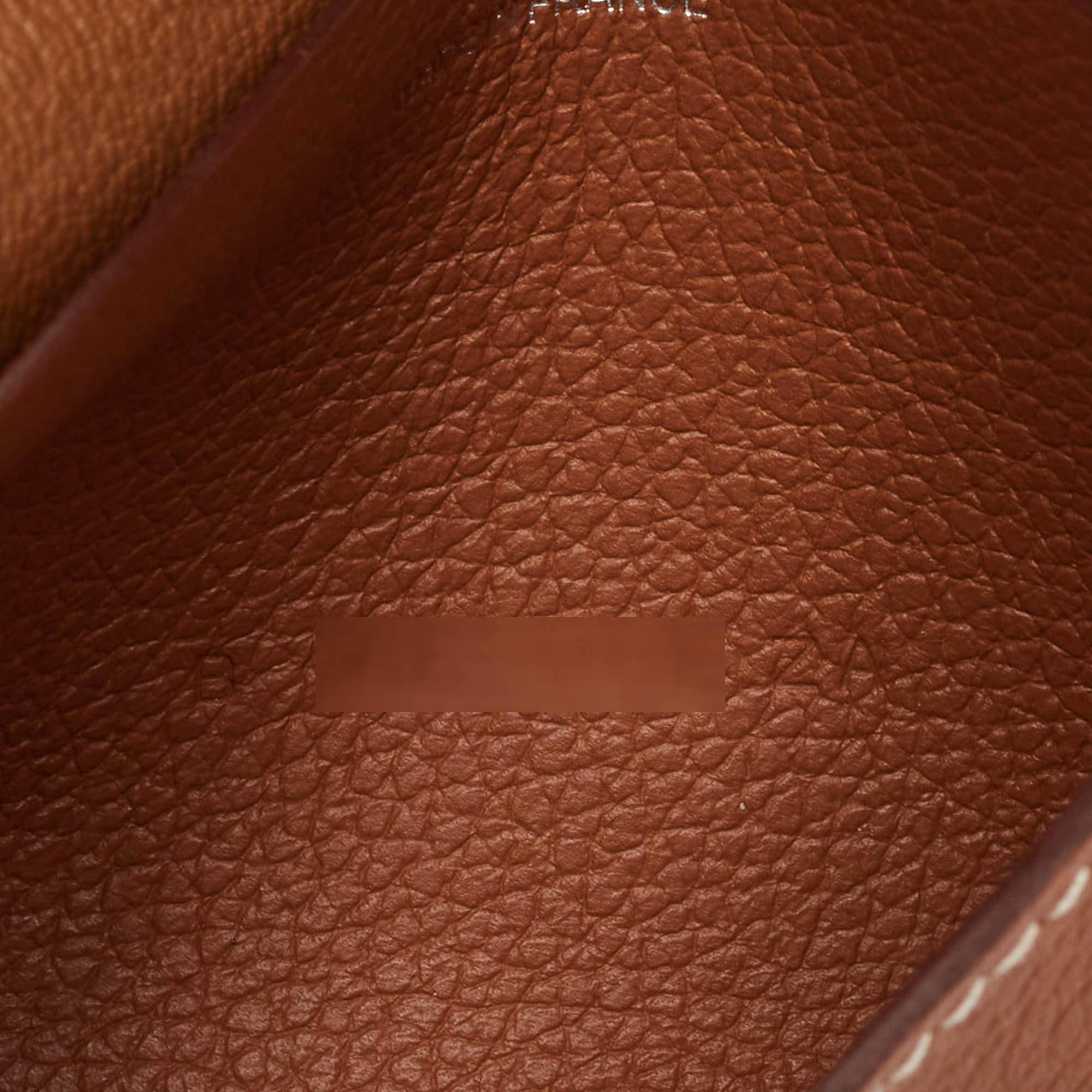 Hermès Gold Evercolor Leather R.M.S Card Holder 1