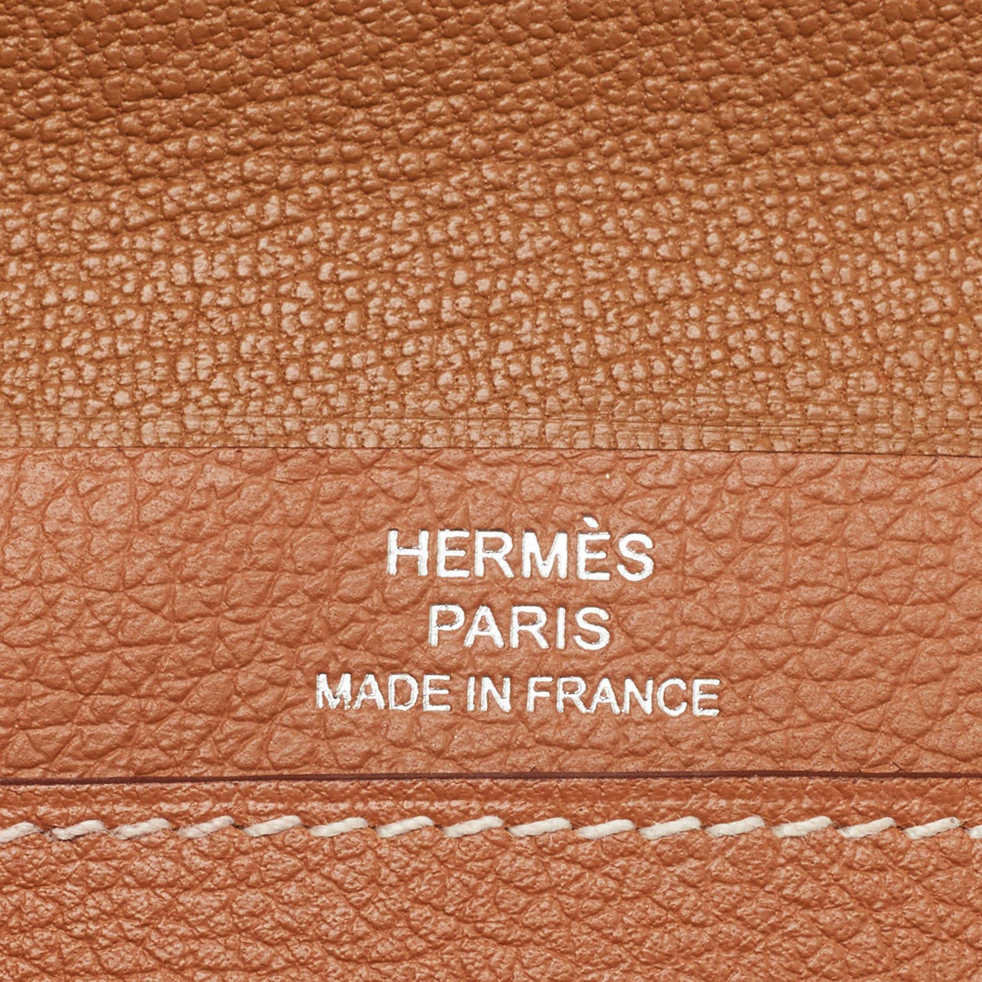 Hermès Gold Evercolor Leather R.M.S Card Holder 2