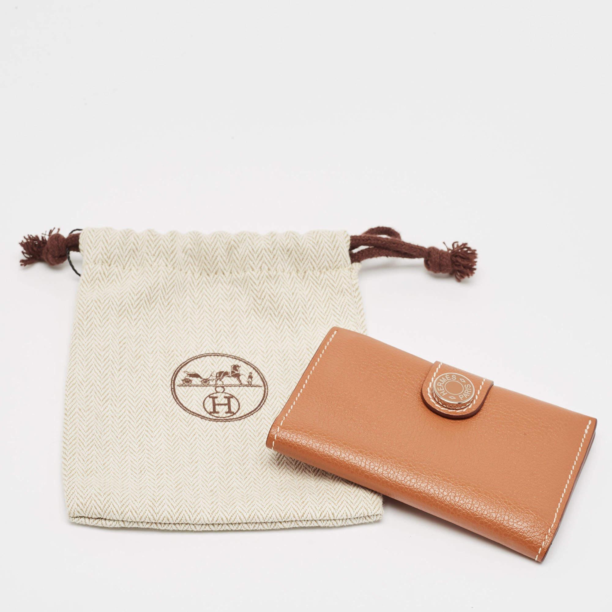 Hermès Gold Evercolor Leather R.M.S Card Holder 3