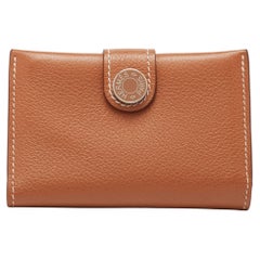 Herm&egrave;s Gold Evercolor Leather R.M.S Card Holder