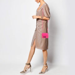 Hermès Rosa Tyrien Epsom Piel Paladio Acabado Constance Micro Bolso