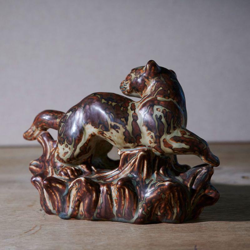 European Hermelin Figure in Ceramic by Knud Kyhn For Sale