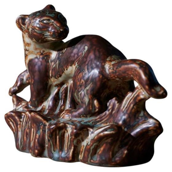 Figure d'Hermelin en céramique de Knud Kyhn
