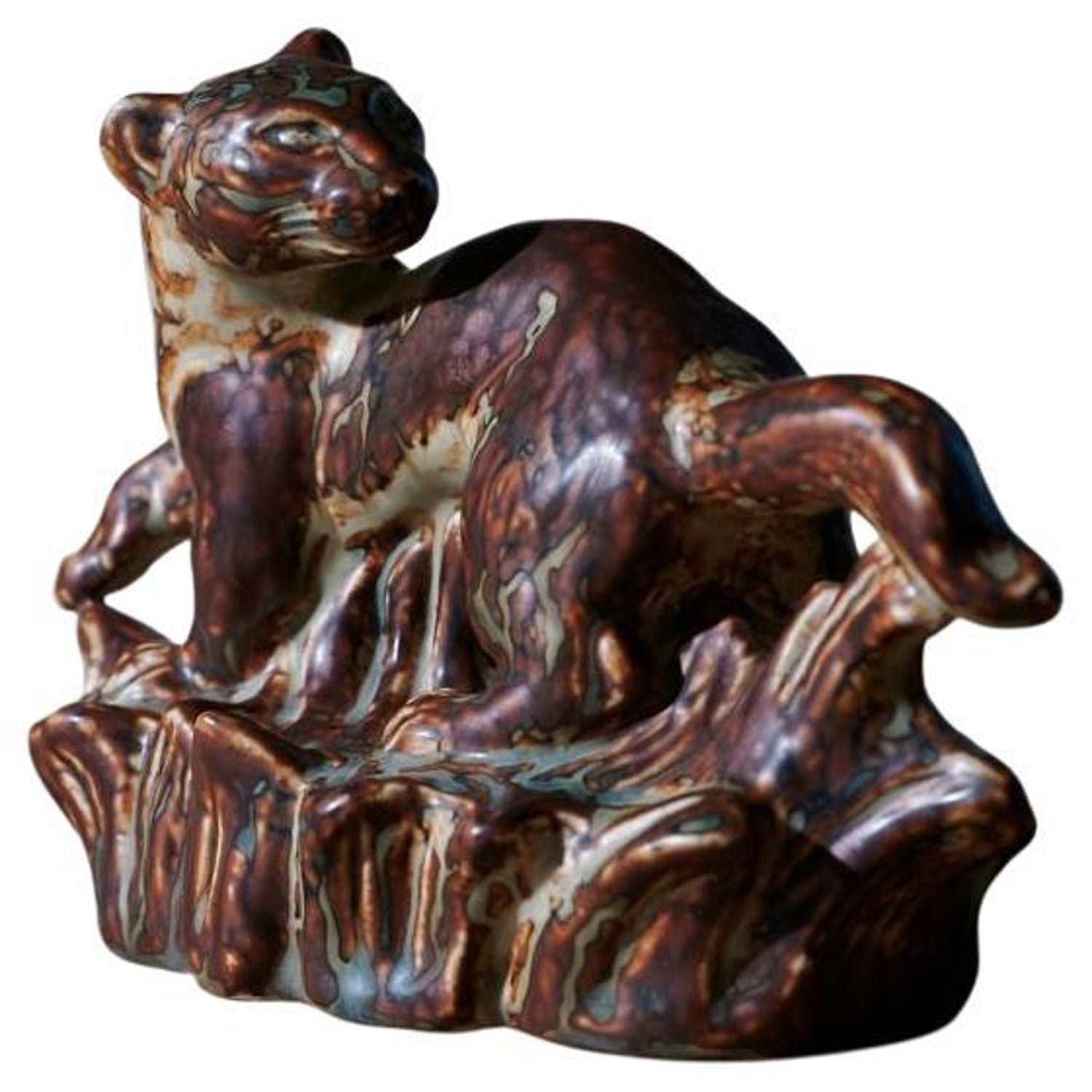 Hermelin Figure in Ceramic by Knud Kyhn For Sale at 1stDibs