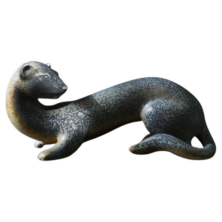 Hermelin-Figur aus Keramik von Gunnar Nylund
