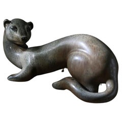 Hermelin Figurine in Ceramic by Gunnar Nylund