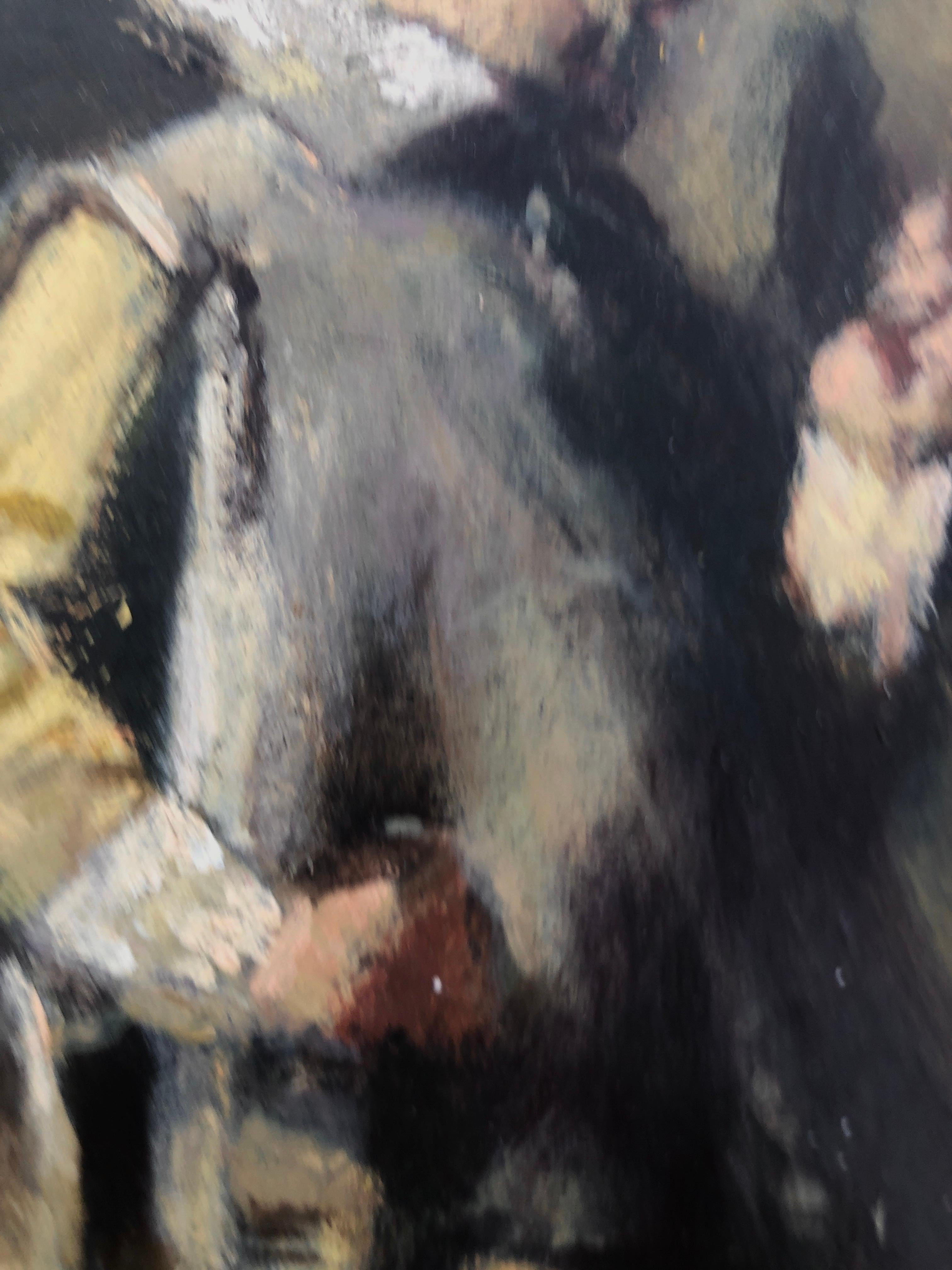 Musketeer oil on board painting 2