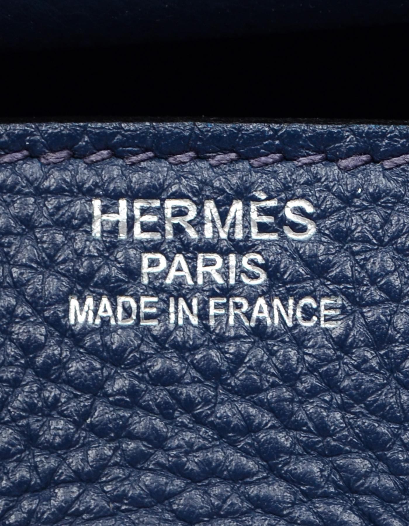 Hermes '10 Bleu De Malte Togo Leather 35cm Birkin Bag W/ Palladium Hardware 5