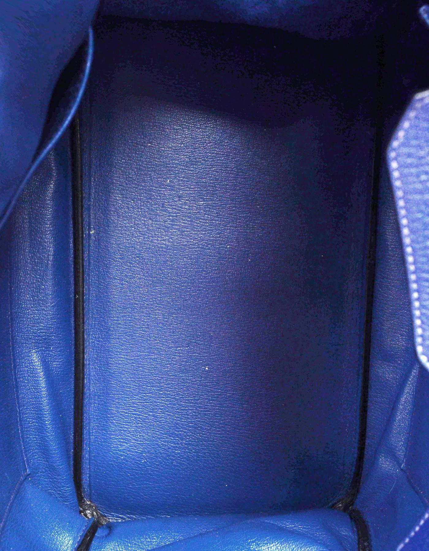 Hermes '10 Bleu De Malte Togo Leather 35cm Birkin Bag W/ Palladium Hardware 6