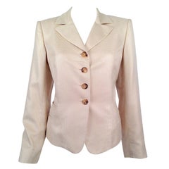 Hermès 100% Silk Houndstooth Equestrian-Inspired Jacket