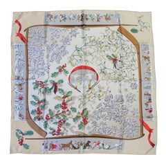 Hermes 100% Silk Neige d' Antan Holiday Scarf