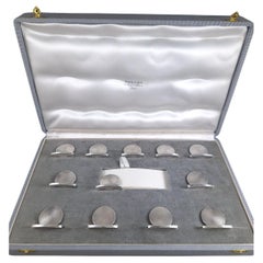 Vintage Hermès - 12 Place Card Holders In Sterling Silver