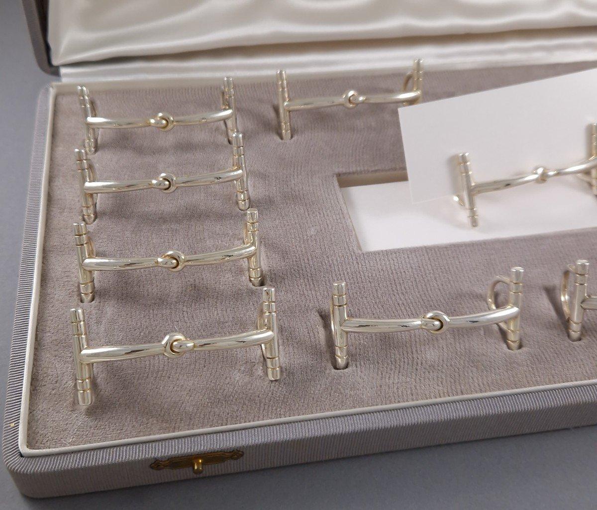 French Hermès - 12 Silver Plate Place Card Holders