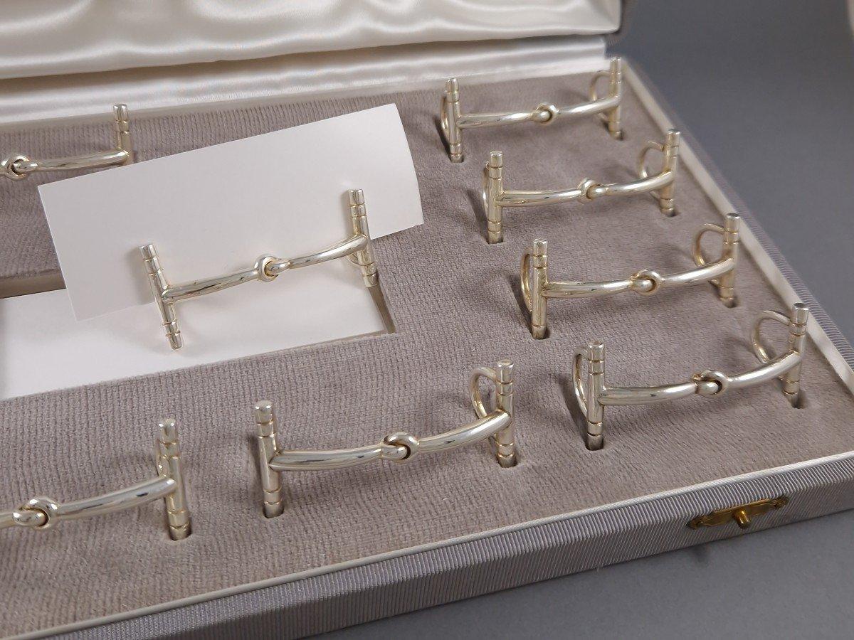 Hermès - 12 Silver Plate Place Card Holders In Excellent Condition In Saint-Ouen, FR