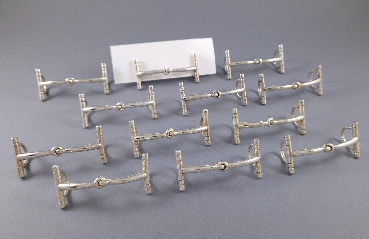 Hermès - 12 Silver Plate Place Card Holders 1