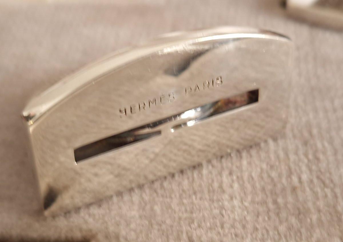 Hermès - 12 Sterling Silver Place Card Holders For Sale 5