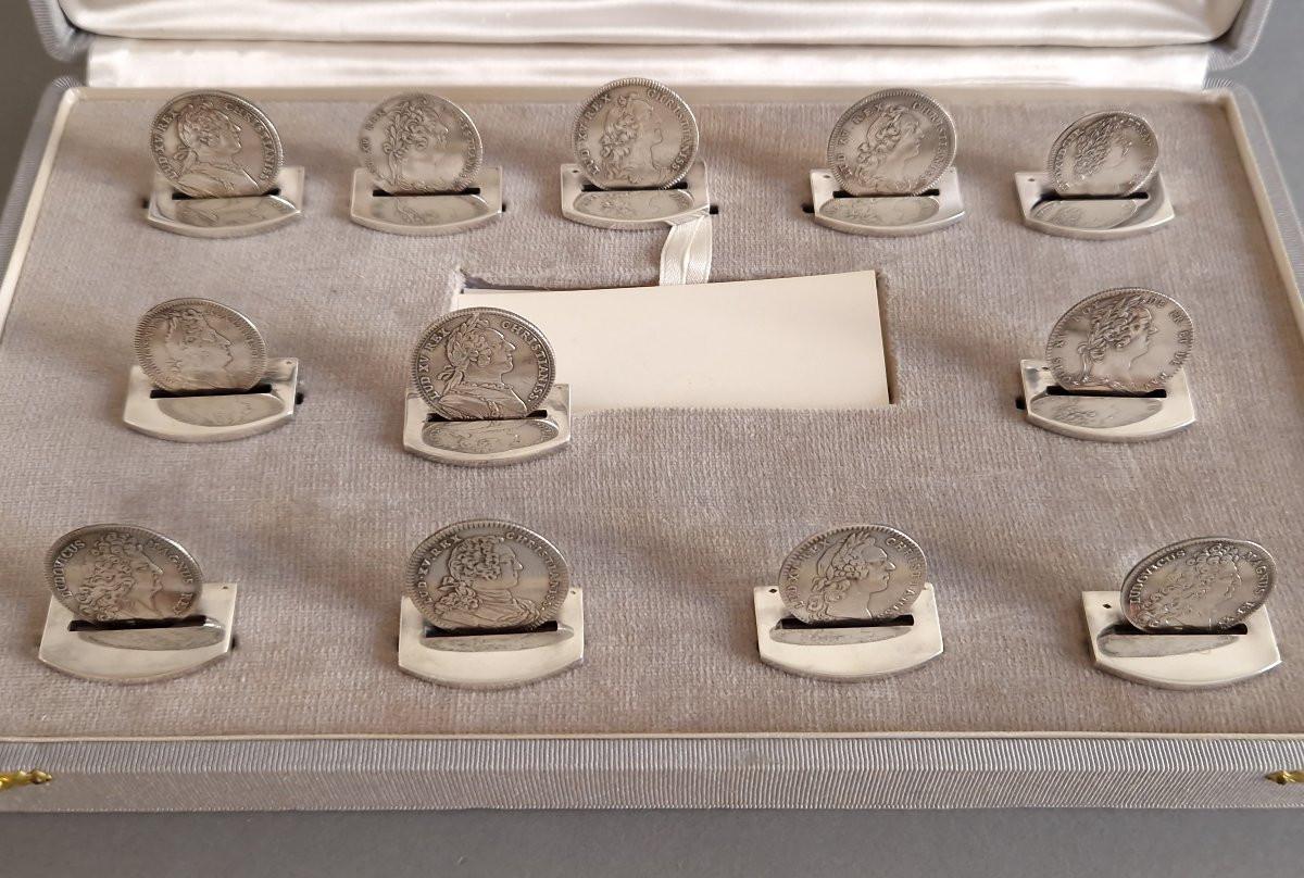 French Hermès - 12 Sterling Silver Place Card Holders For Sale