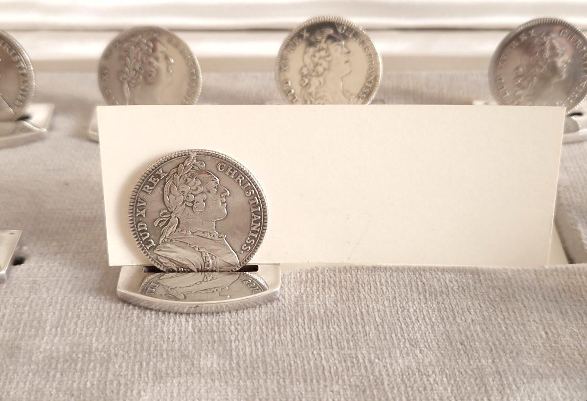Hermès - 12 Sterling Silver Place Card Holders In Excellent Condition For Sale In Saint-Ouen, FR