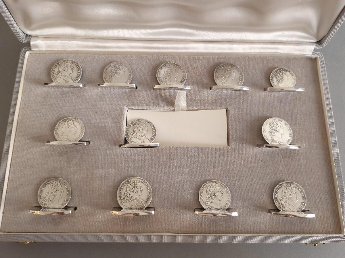 Hermès - 12 Sterling Silver Place Card Holders For Sale 3