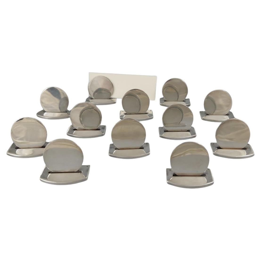 Hermès - 12 Sterling Silver Place Card Holders For Sale
