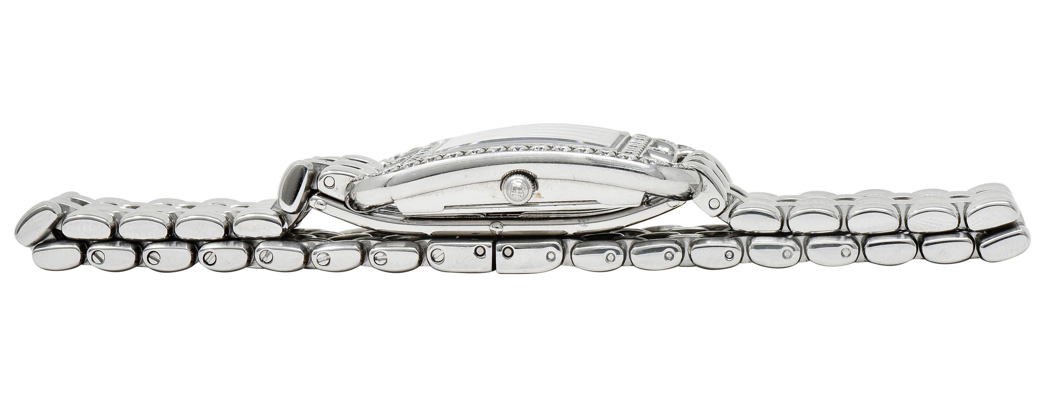 Hermes 1.25 Carats Diamond Stainless Steel Cape Cod Watch Bracelet 3