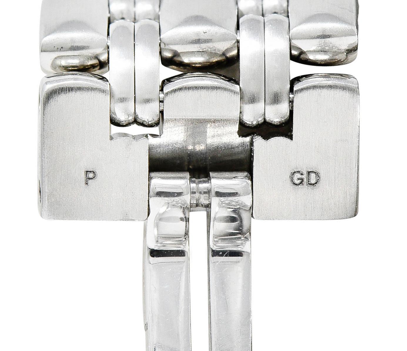Hermes 1.25 Carats Diamond Stainless Steel Cape Cod Watch Bracelet In Excellent Condition In Philadelphia, PA