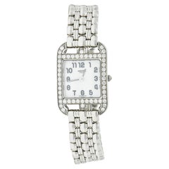 Hermès - Bracelet montre Cape Cod en acier inoxydable avec diamants 1::25 carats