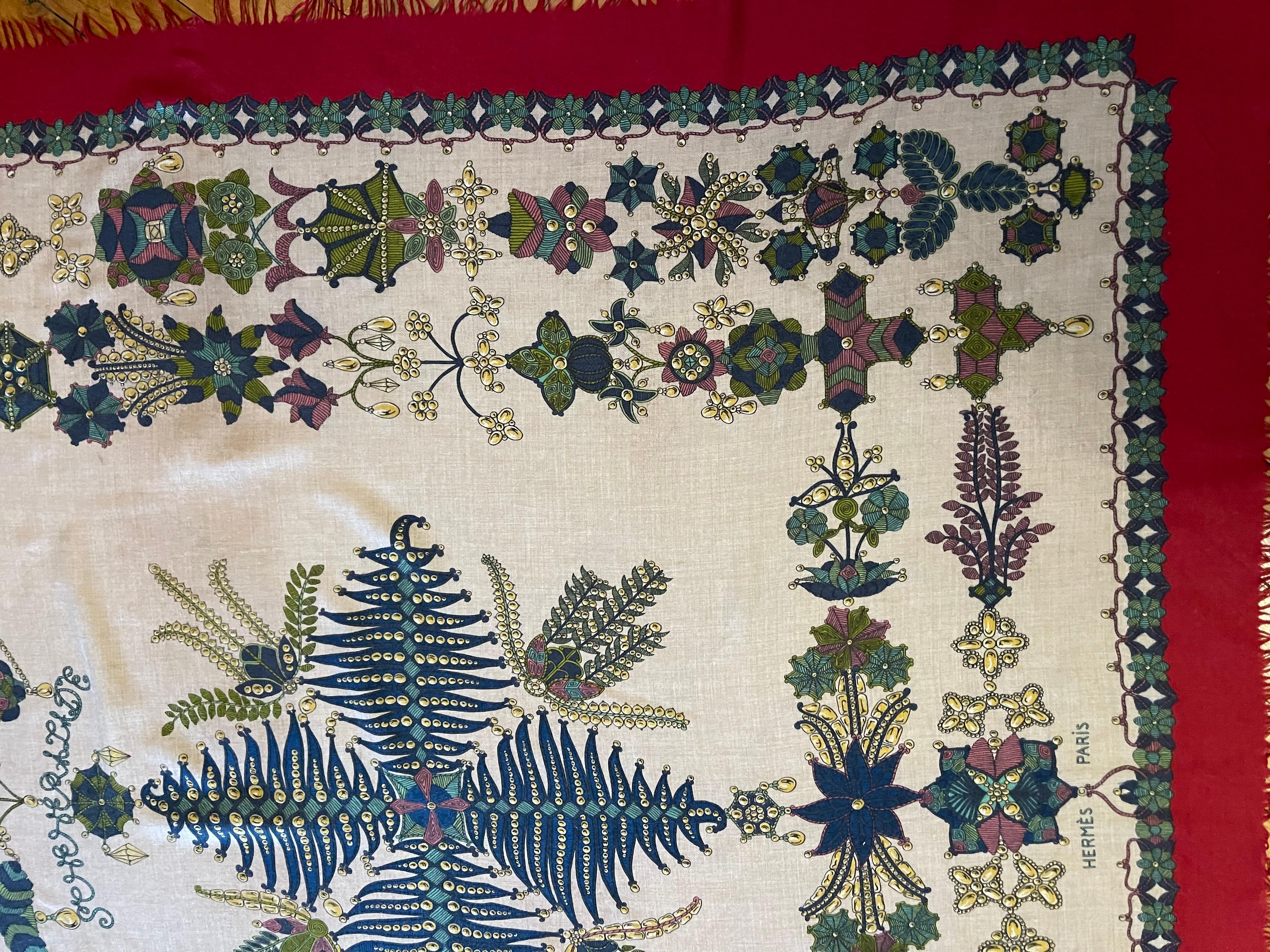 Sciarpa Hermès 140 in cashmere e seta 