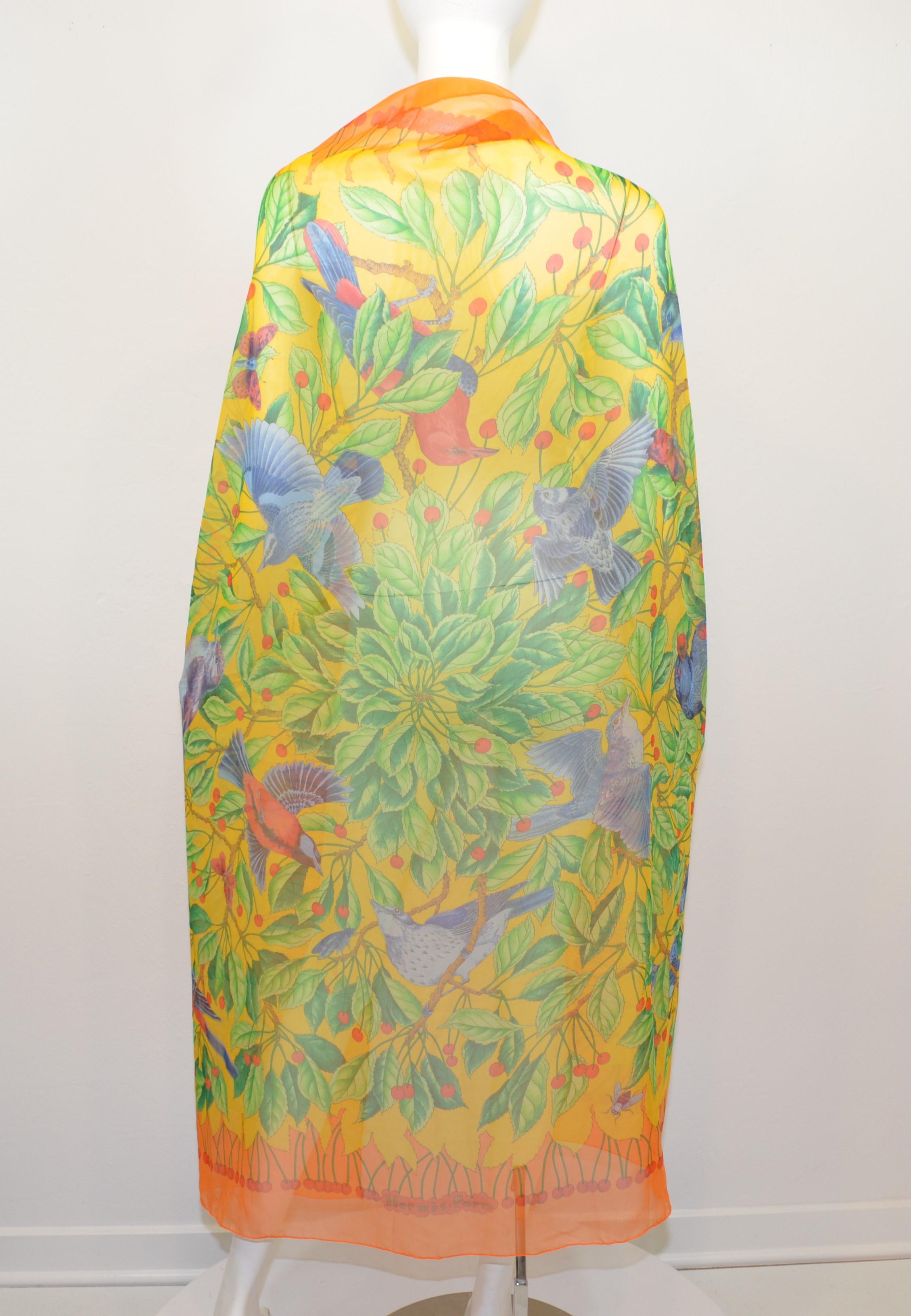 hermes chiffon scarf