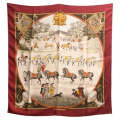 Hermes 1642 Presentation de Chevaux by Philippe Ledoux Silk Scarf