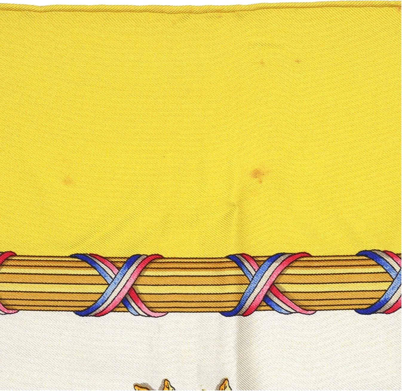 Hermes 1789 Liberte Egalite Fraternite Silk Scarf Neckerchief In Good Condition For Sale In Montreal, Quebec