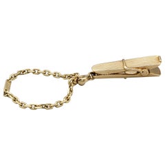 Hermès 18 Karat Gold Clothes Pin Keychain