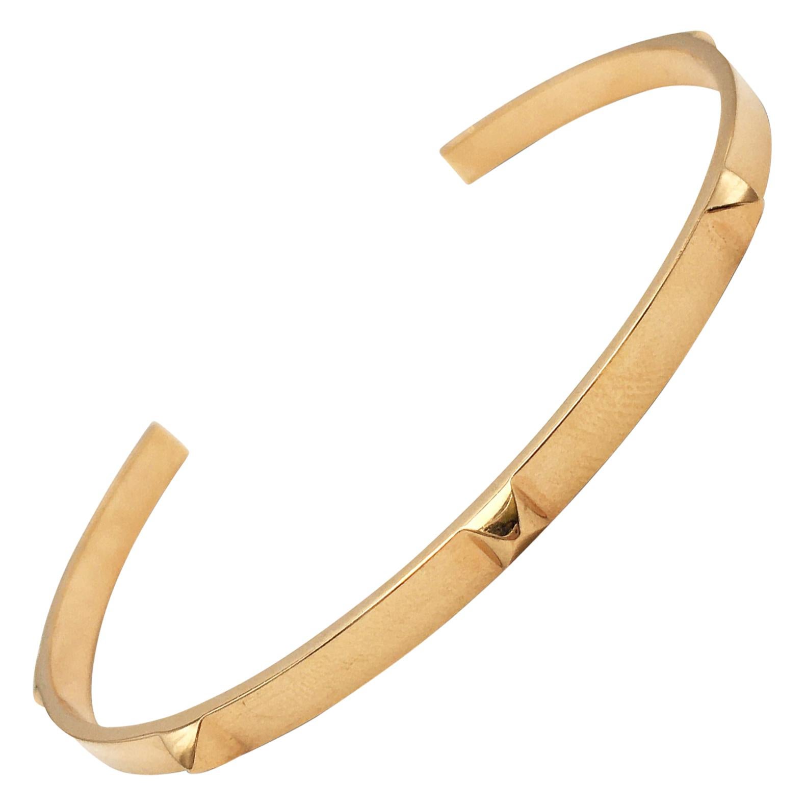 Hermès 18 Karat Rose Gold Mini Clous Bracelet