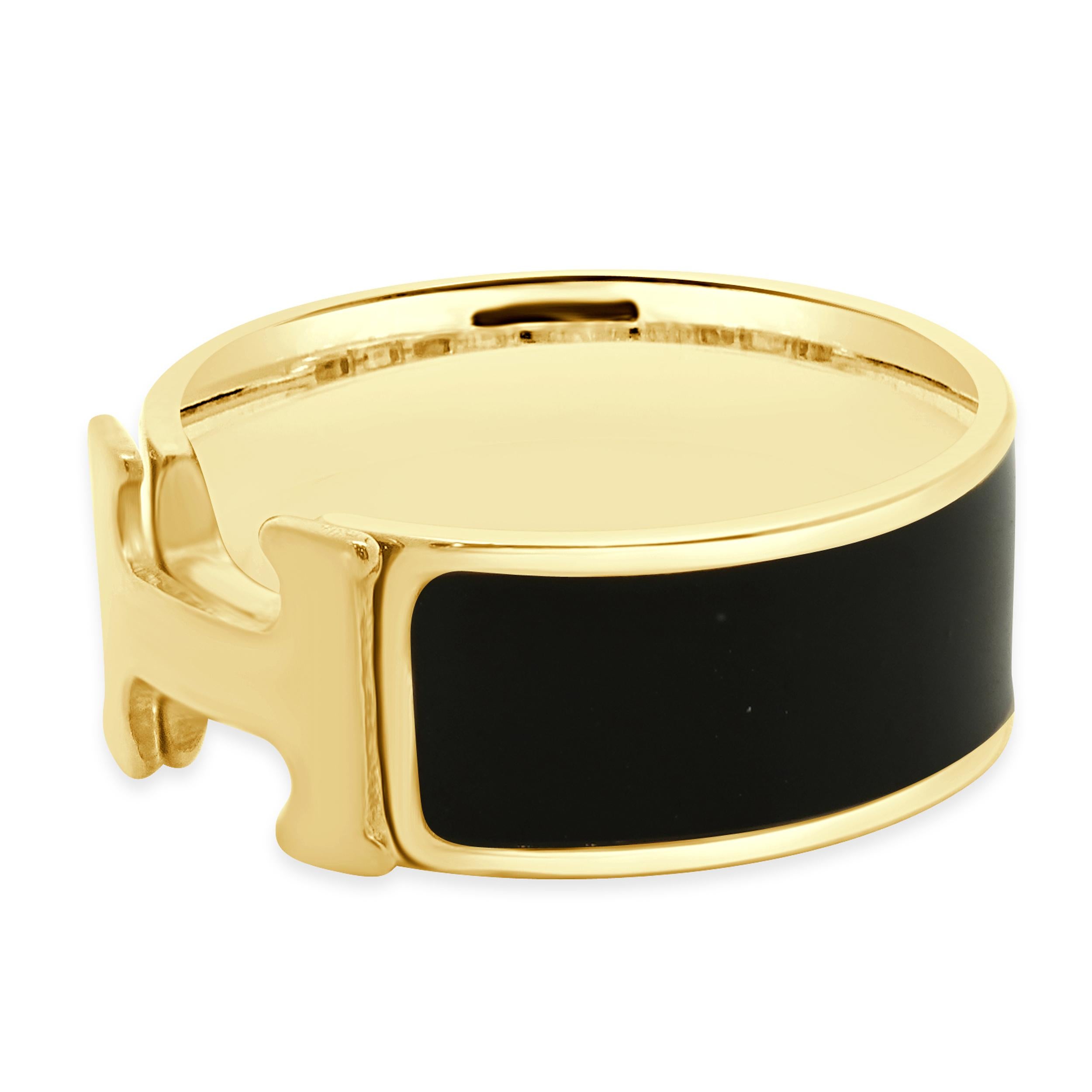 Designer: Hermes
Material: 18k yellow gold
Ring Size: 6
Weight: 4.59 grams
