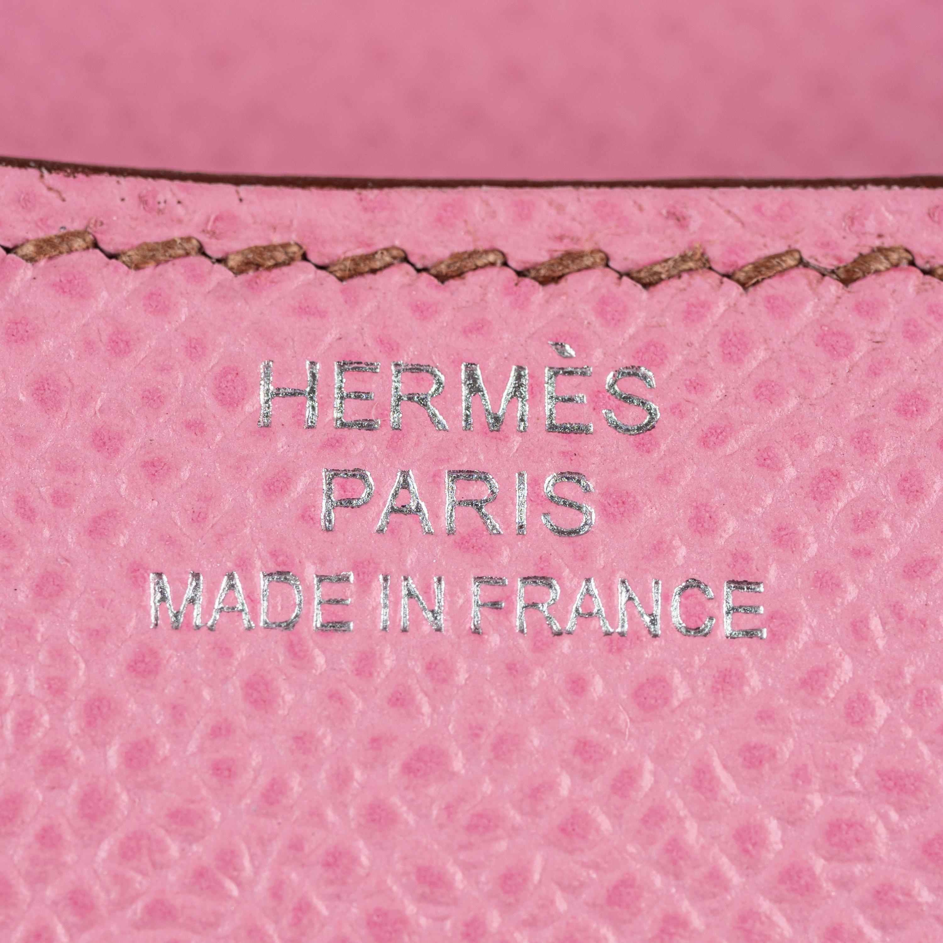 Hermès 18cm Constance Bubblegum Epsom Palladium Hardware 2021 3