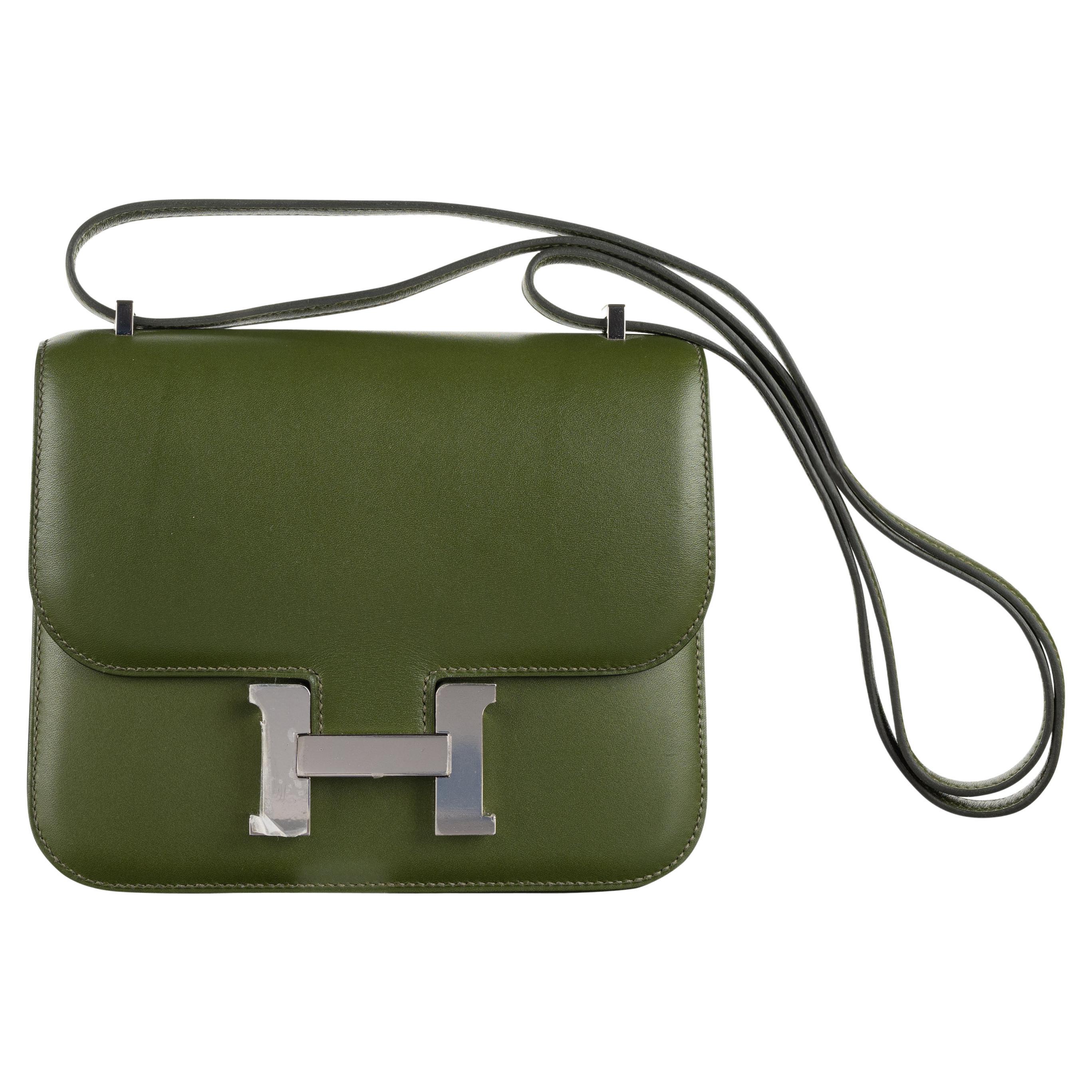 Hermès 18cm Constance Canopee Swift Palladium Hardware 2016