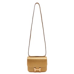 Hermes 18cm Metallic Chevre Chamkilight Constance Dore