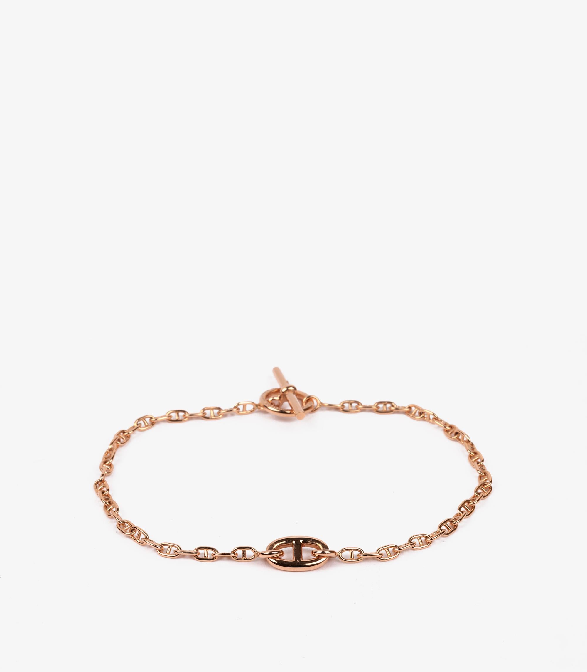 Hermès 18ct Rose Gold Farandole Very Small Bracelet In Excellent Condition For Sale In Bishop's Stortford, Hertfordshire