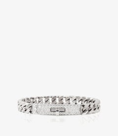 Hermès 18ct Weißgold Diamant Kelly Gourmette SH Armband