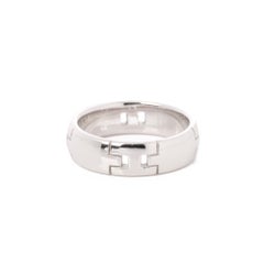 Anello Hermès Hercules a fascia in oro bianco 18 ct.