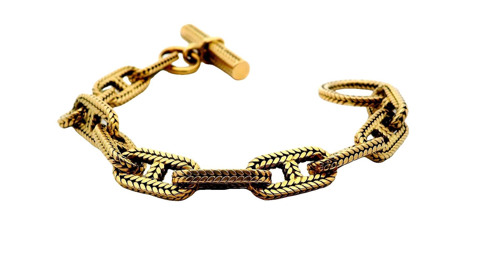 Hermes 18k Ancre Chain Bracelet by Georges L'Enfant W/Box 1