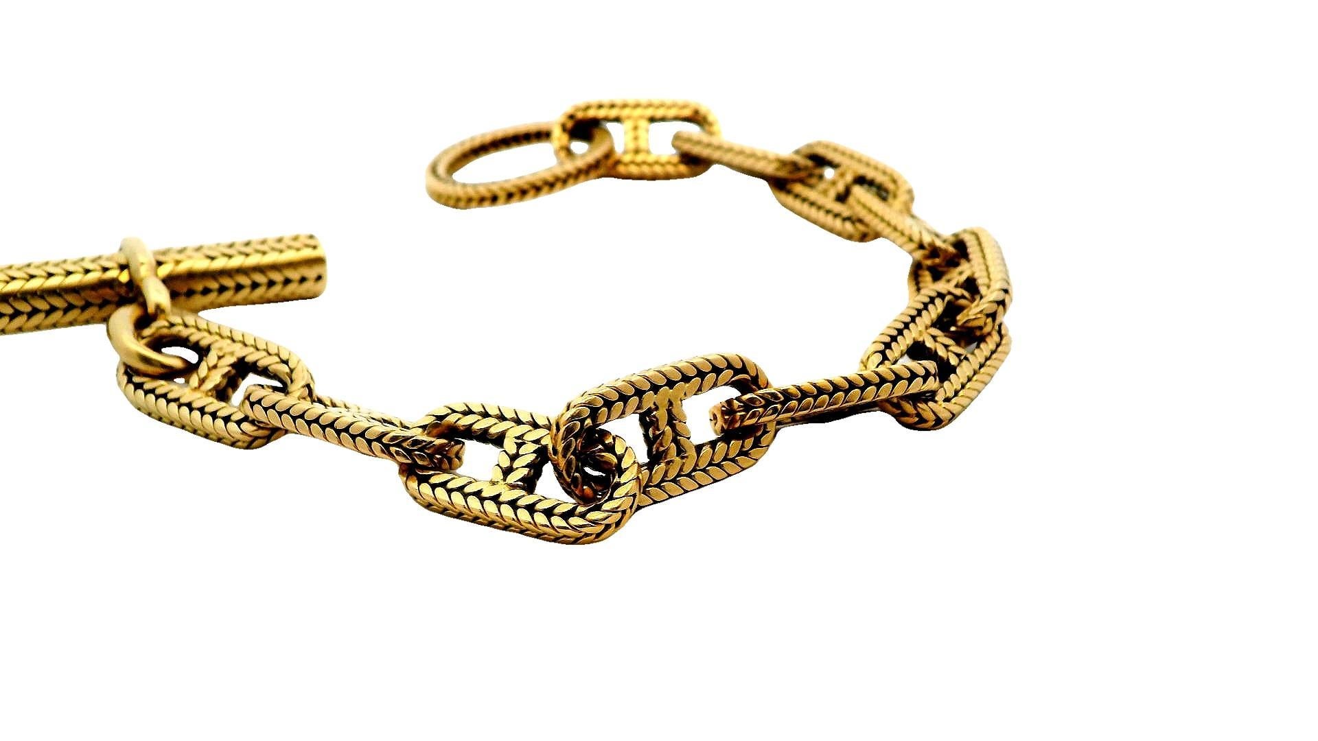 Hermes 18k Ancre Chain Bracelet by Georges L'Enfant W/Box 2