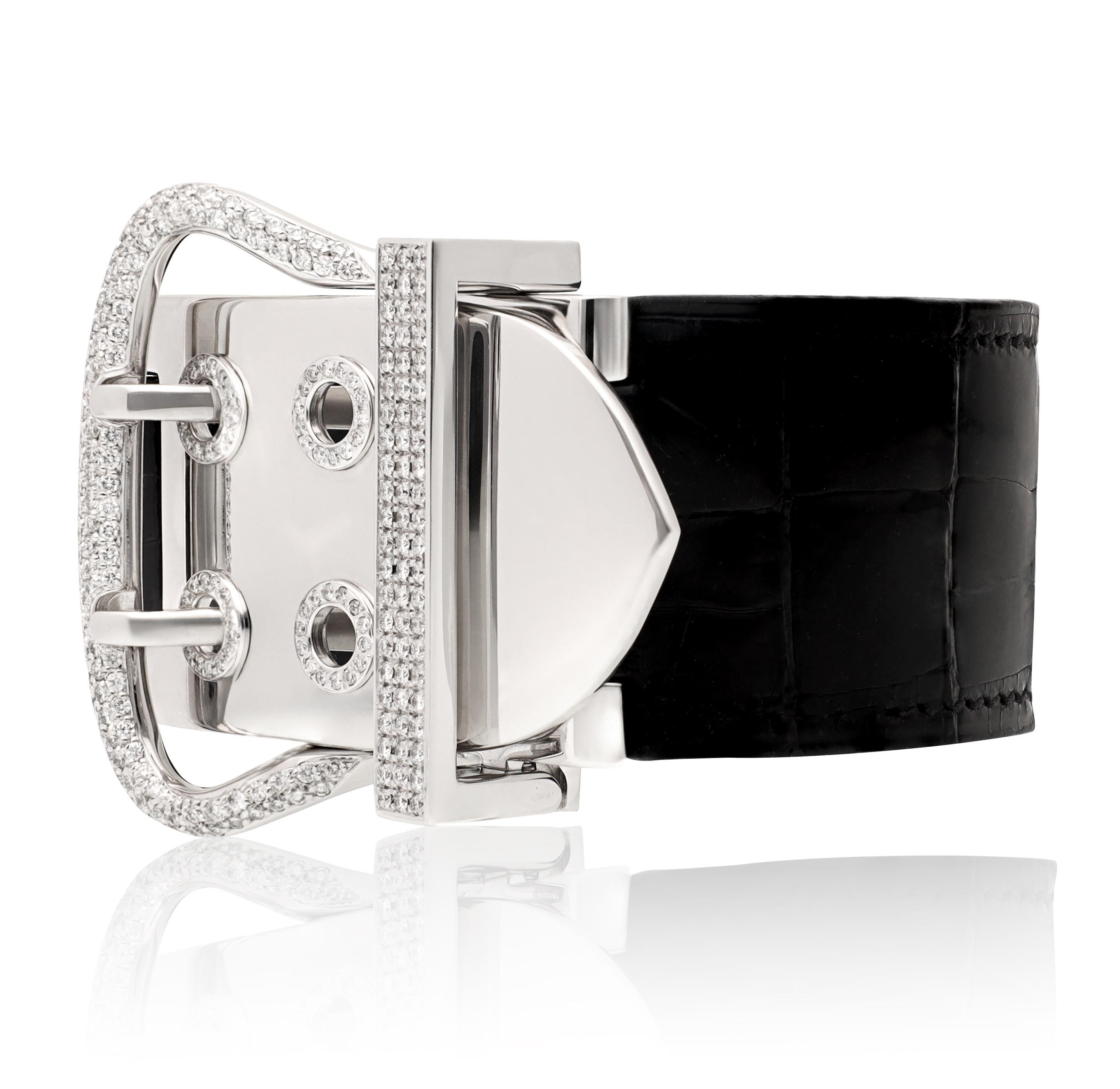 Hermès 18K Boucle Sellier TGM Bracelet Unisexe en vente