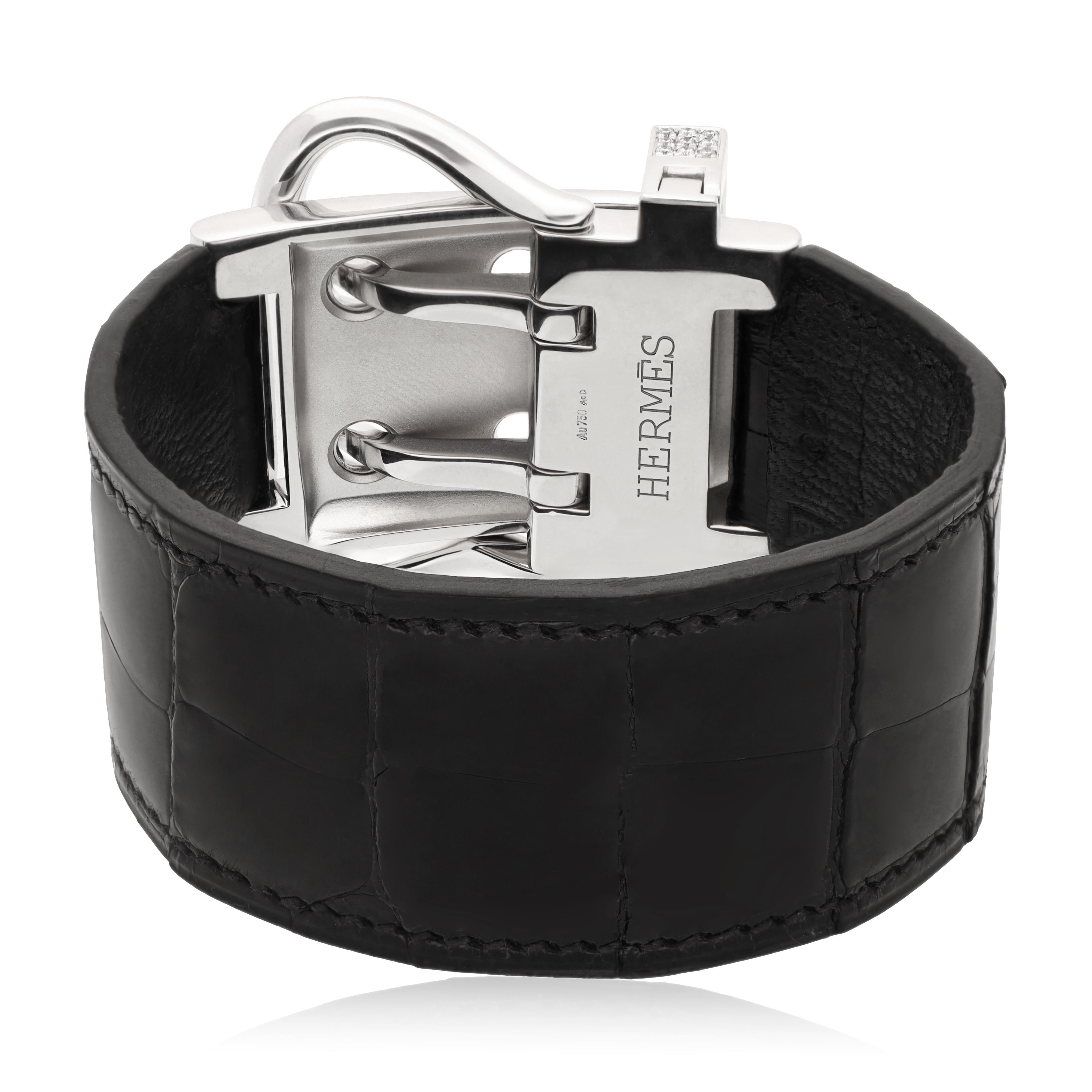 Hermès 18K Boucle Sellier TGM Bracelet en vente 1