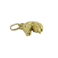 Hermes 18 Karat Gold Reiterpferd-Anhänger